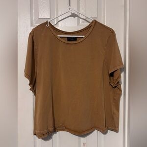 Lane Bryant Brown Short Sleeve Top